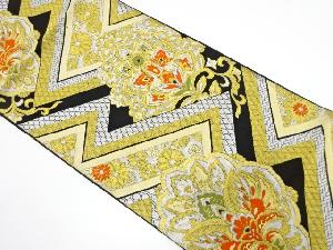 アンティーク 花更紗模様織り出し袋帯(着用可)